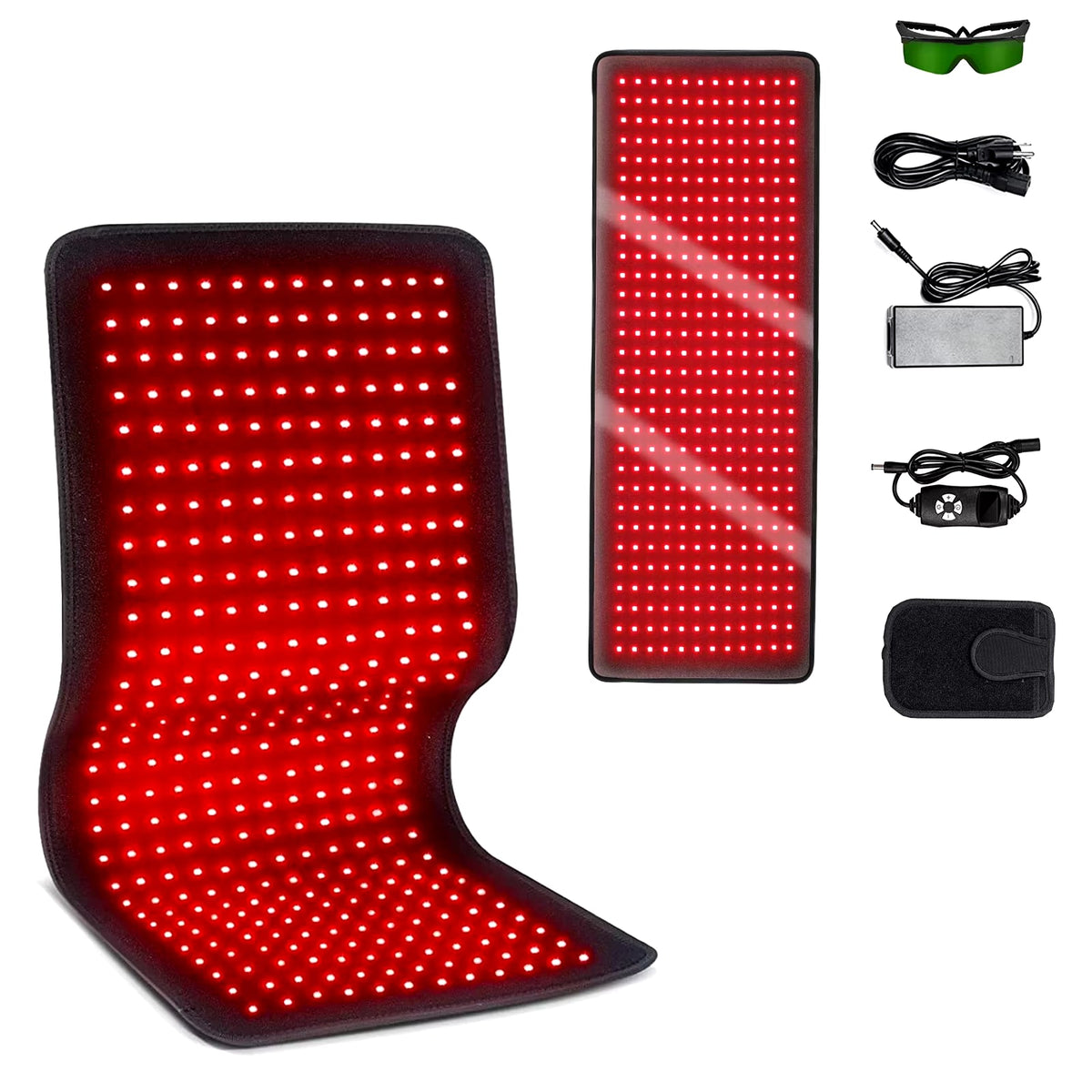 Cinturón de terapia rojo e infrarrojo, envoltura corporal portátil, almohadilla térmica grande, dispositivos de belleza LED para rostro y cuerpo, músculos de las articulaciones de los hombros