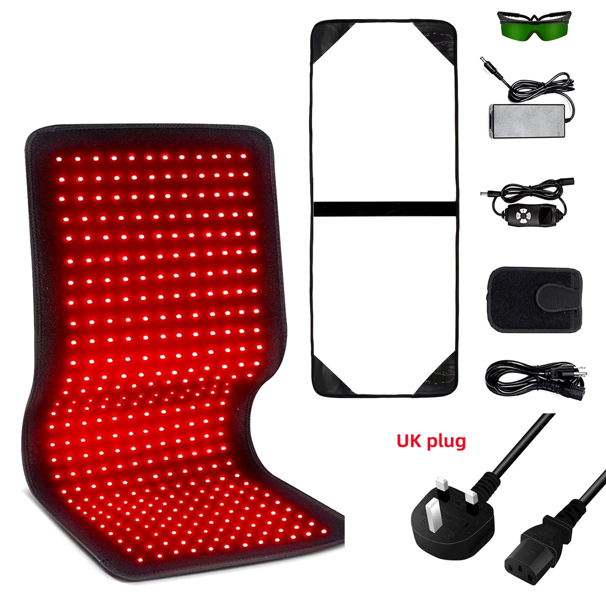 Cinturón de terapia rojo e infrarrojo, envoltura corporal portátil, almohadilla térmica grande, dispositivos de belleza LED para rostro y cuerpo, músculos de las articulaciones de los hombros